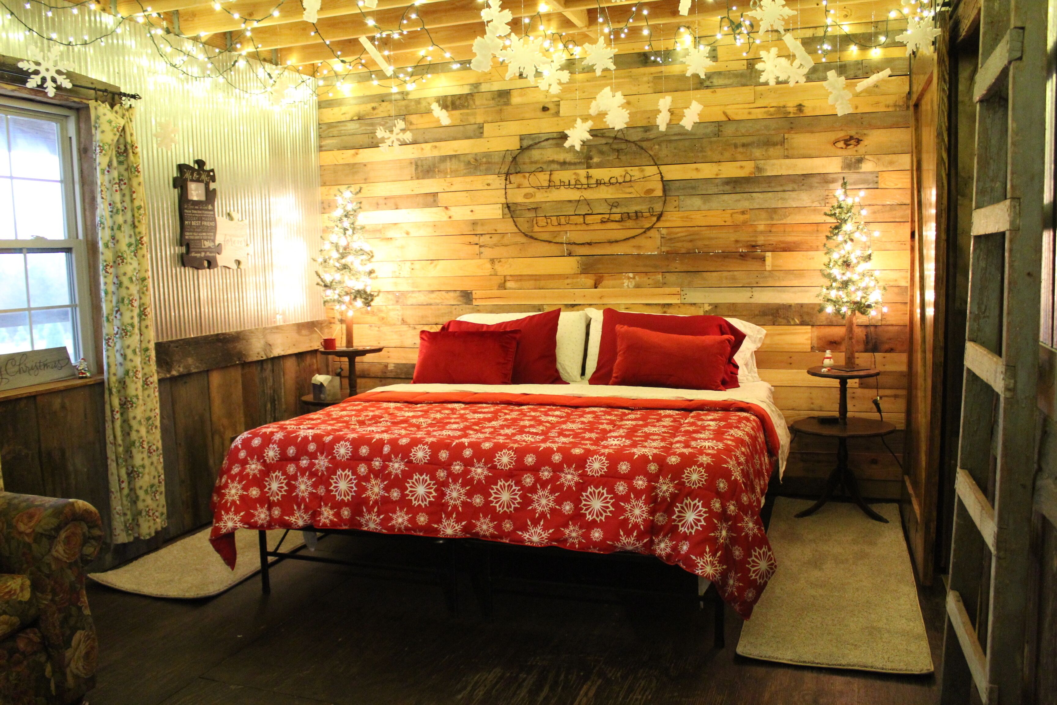 The Christmas cabin at Christmas Tree Lane