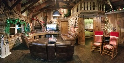 The Christmas Cabin at Christmas Tree Lane a real farm! Hallmark experience!