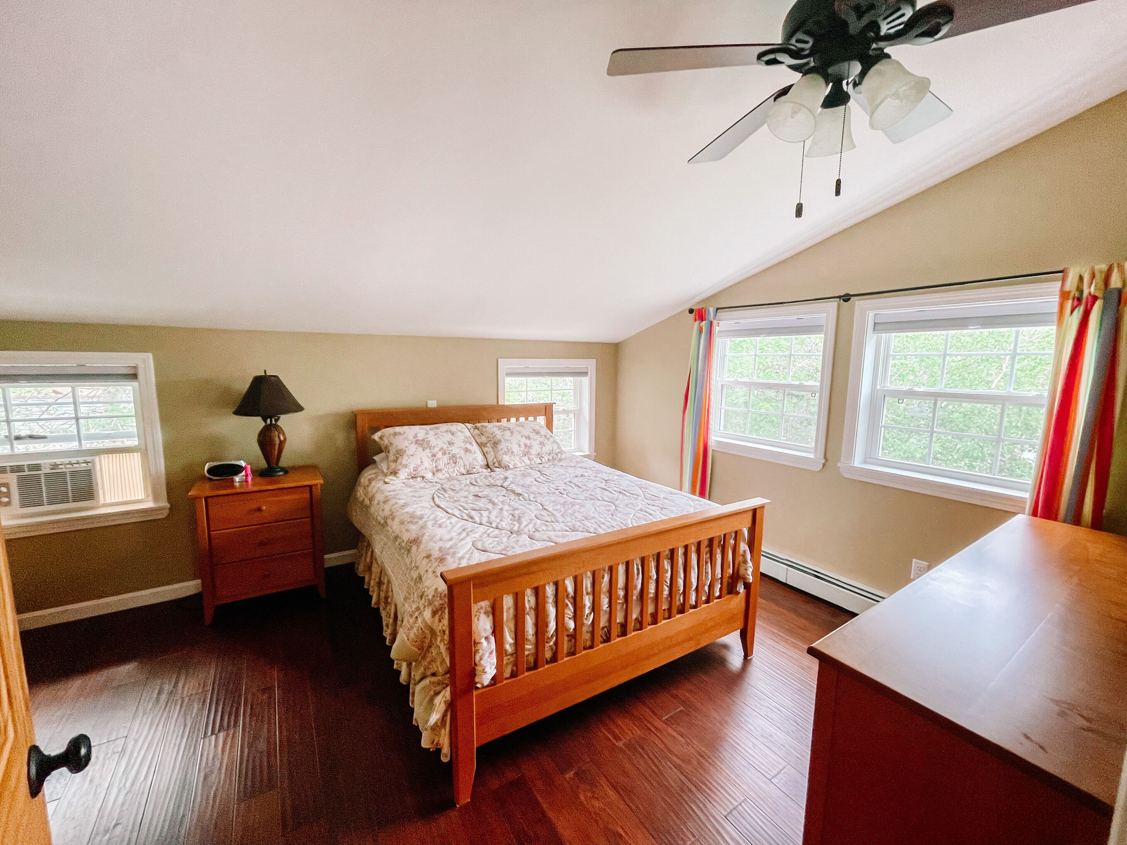 Master bedroom (which is third bedroom upstairs). Queen bed. 