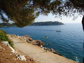 在海滩、沙滩毛巾