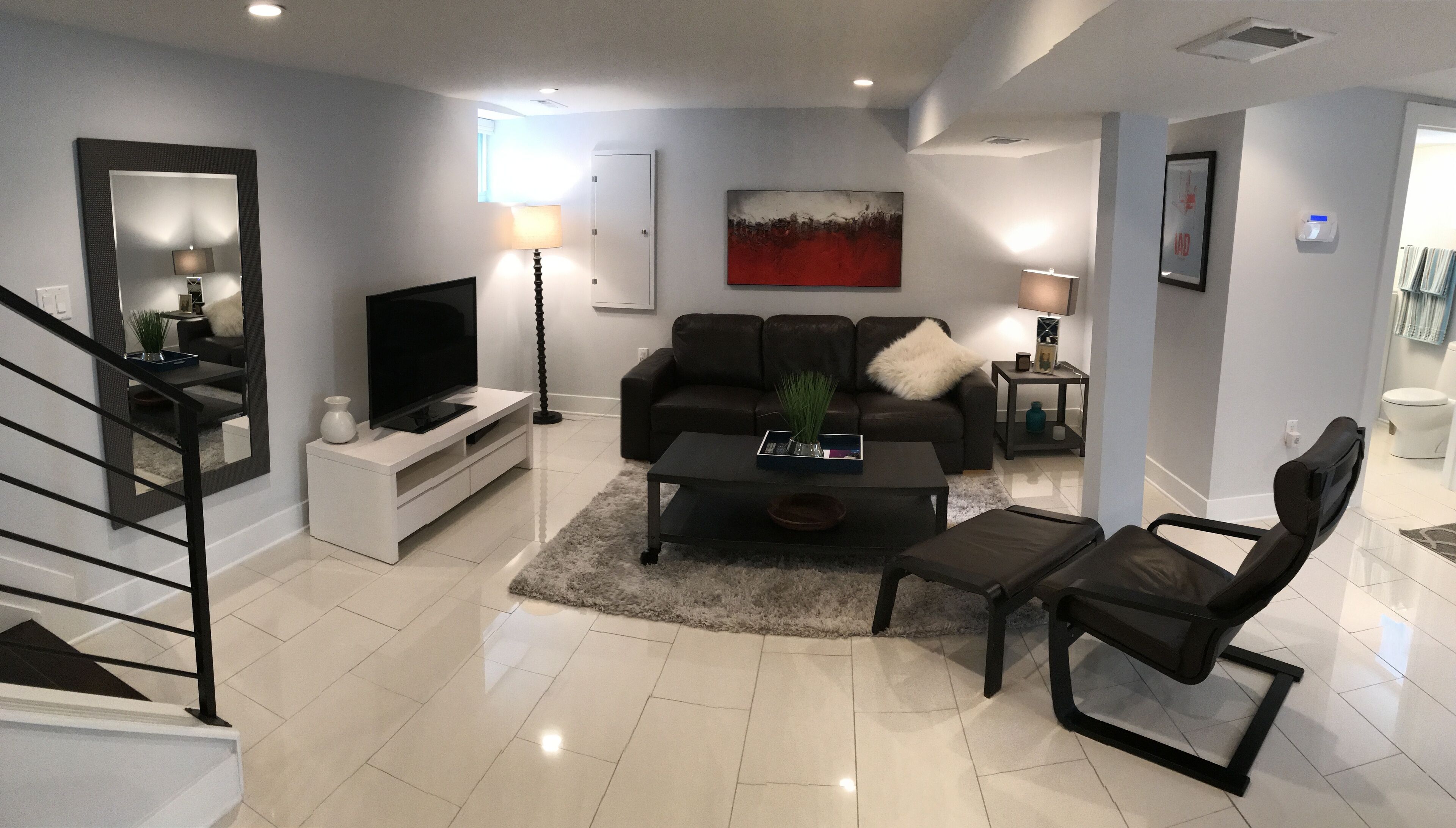 Private One Bedroom Suite w/ Living Space & Laundry