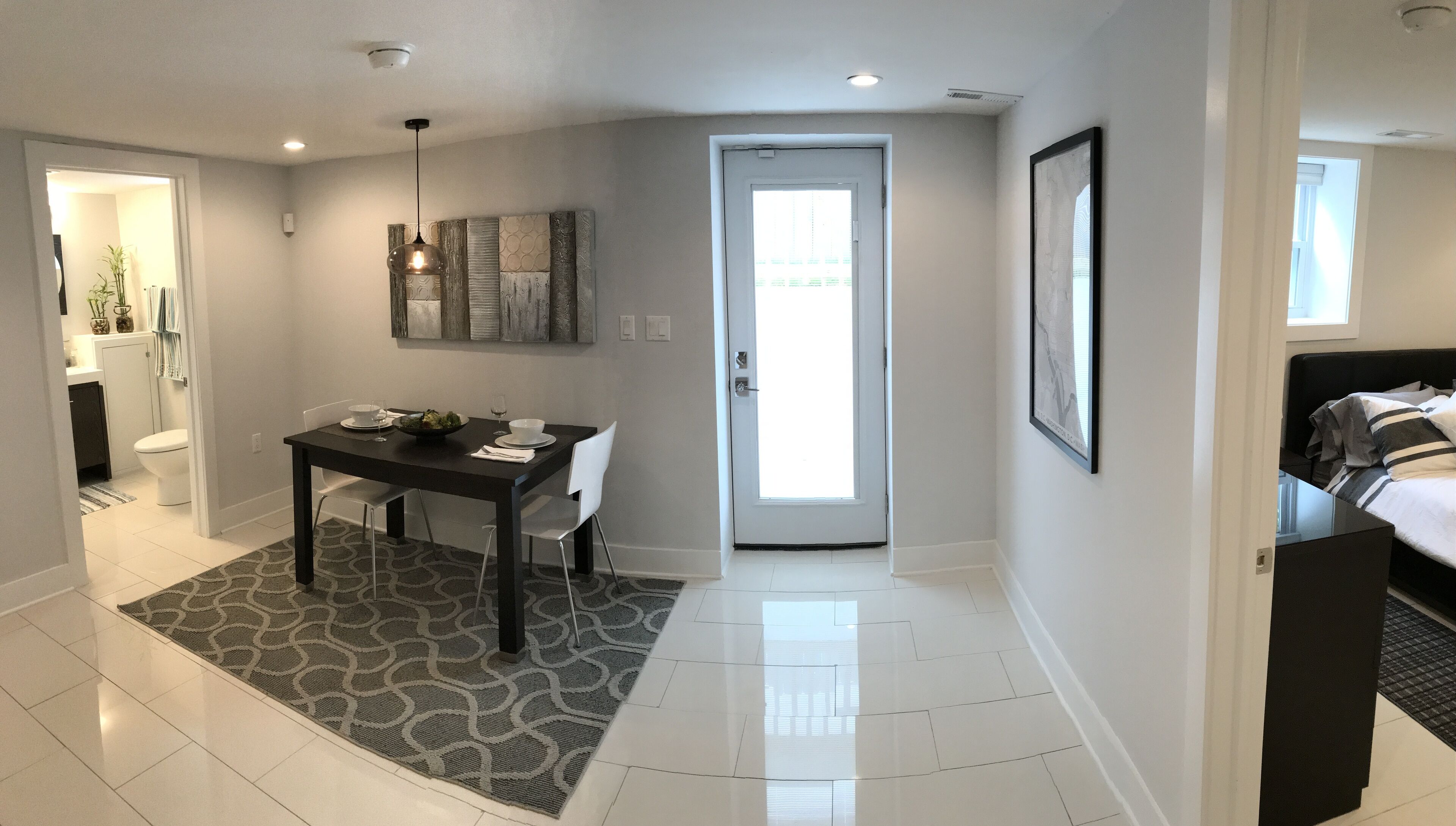 Private One Bedroom Suite w/ Living Space & Laundry