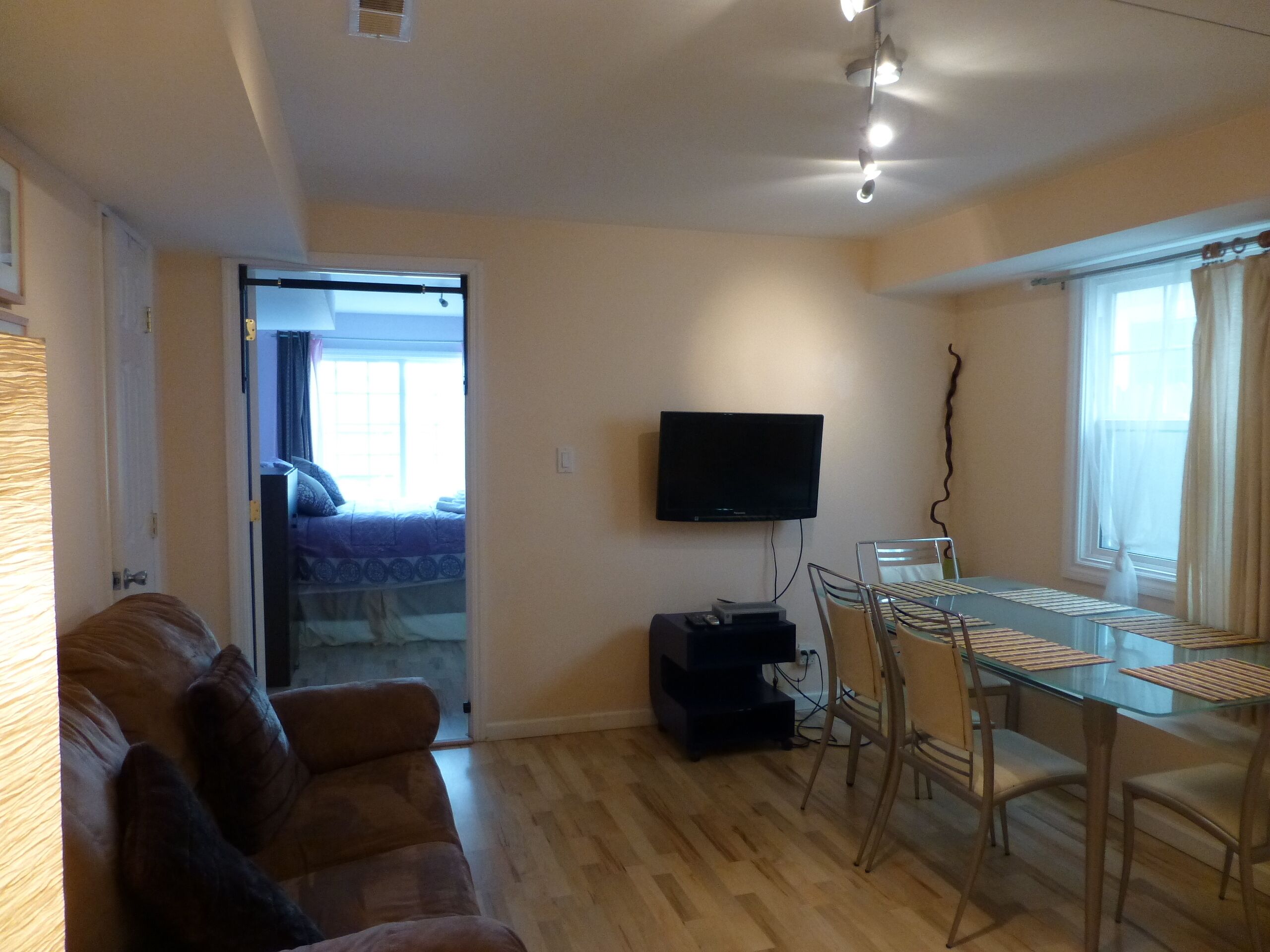 Recently built, a very clean & bright apartment facing a court yard