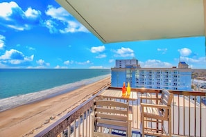 Enjoy breathtaking ocean views from this balcony.