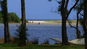 Beach nearby, sun-loungers
