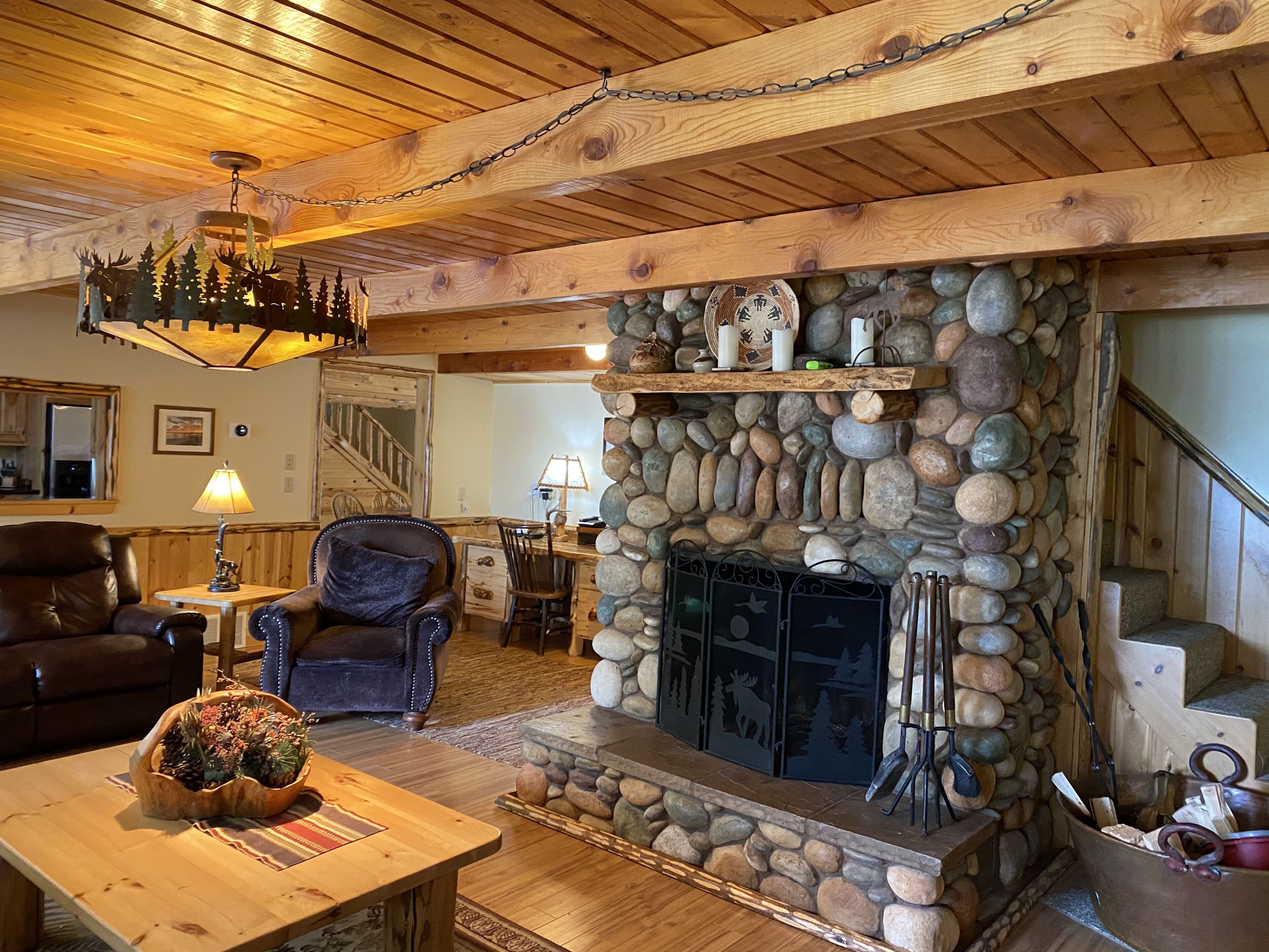 Luxury Water Front Cabin on Island Park Reservoir With Private Bay And Dock