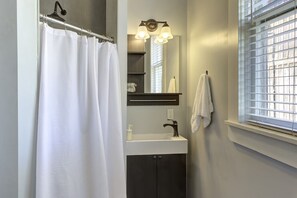 Hair dryer, towels