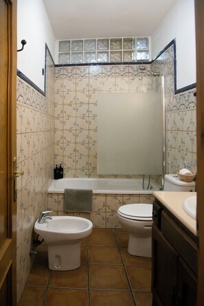 Combined shower/bathtub, hair dryer, bidet, towels - Nerja: house / villa - Nerja (Nerja)