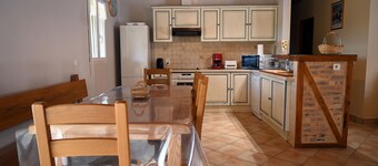 cottage in the countryside with private pool, covered summer kitchen at thégra