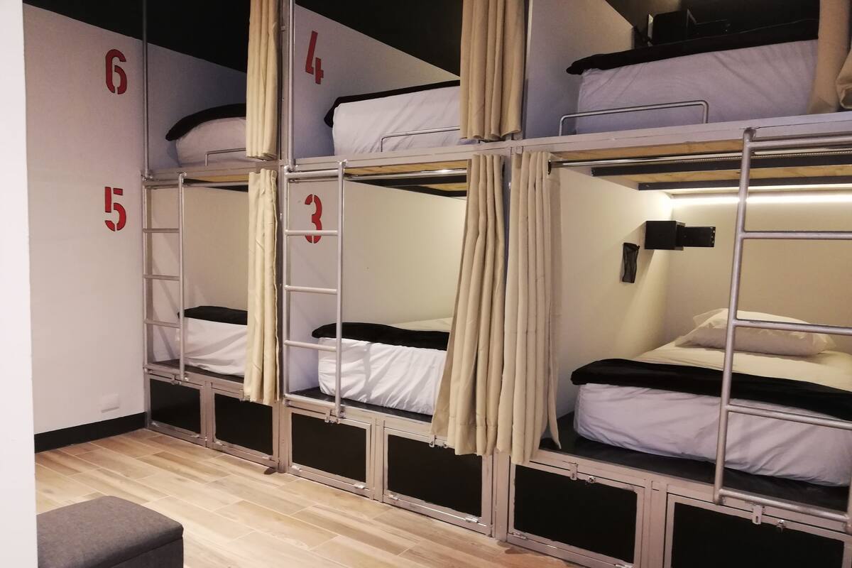 Shared Dormitory, Mixed Dorm (6 single beds) | Pillowtop beds, blackout drapes, WiFi (free), bed sheets