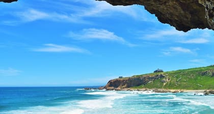 Modern house with a breath-taking 180 degree panoramic view of the Indian Ocean.