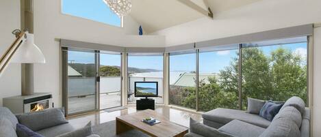 TV, fireplace, DVD player