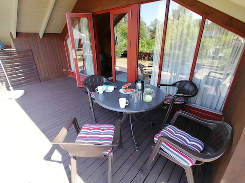 Year-round relaxation in a Danish holiday home with a fireplace in Gartow am See