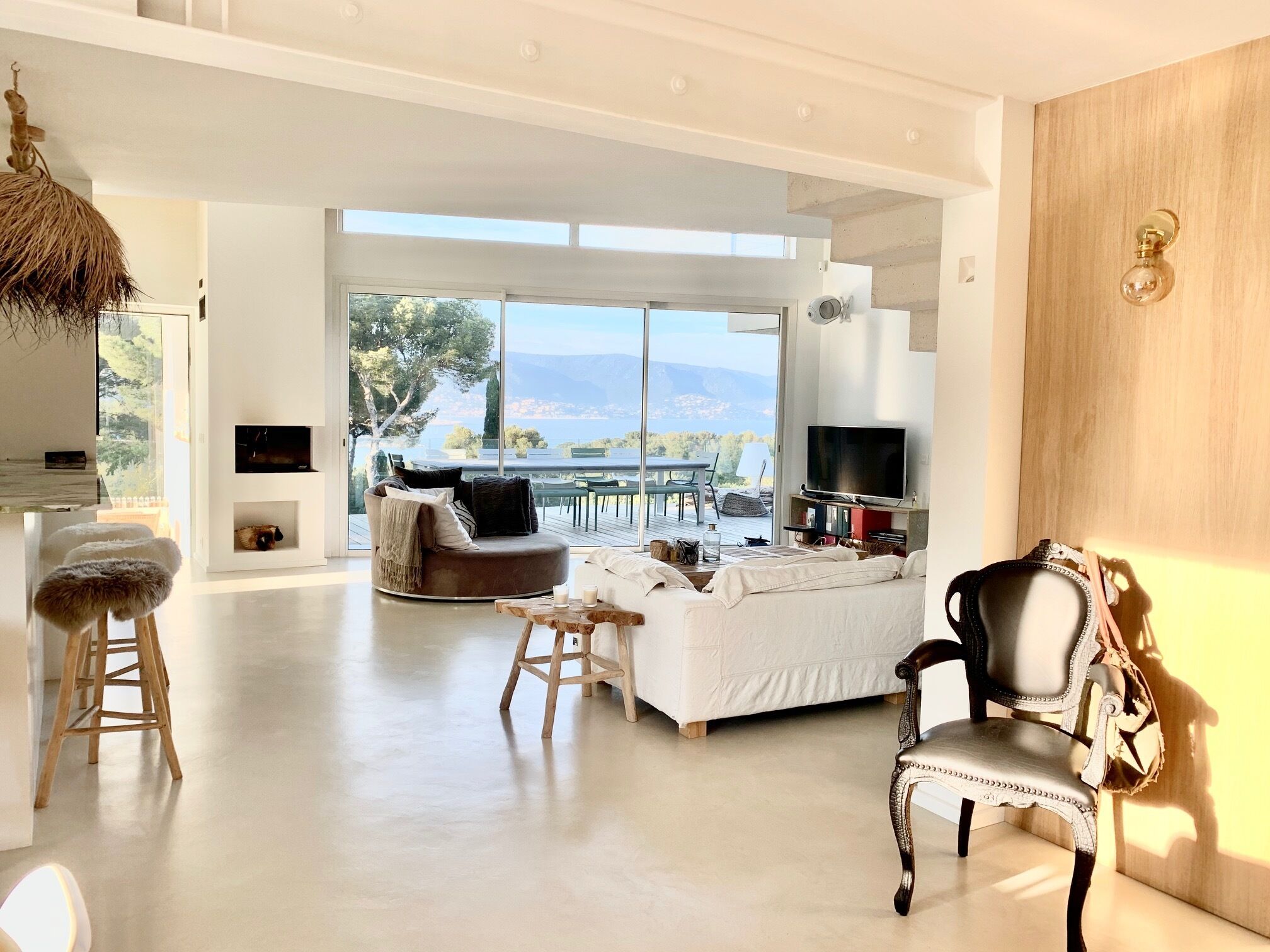 Cap Bénat, 8 people, real sea view, swimming pool, air conditioning, wifi, 180cm and 160cm bed