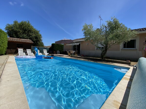 A heated pool