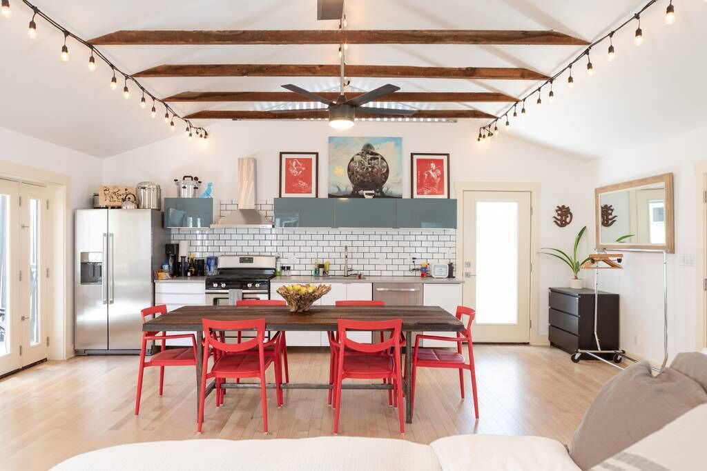 Designer Chic Loft Retrofitted in a 1923 Craftsman home 