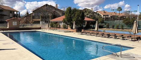 Outdoor pool, a heated pool