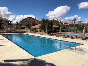 Outdoor pool, a heated pool