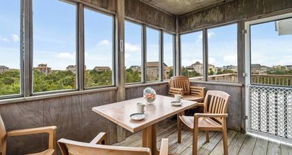 Tilava kansi, josta on näkymä! Oceanview, Salvo Lyhyt kävelymatka rannalle, DogFriendly, WiFi