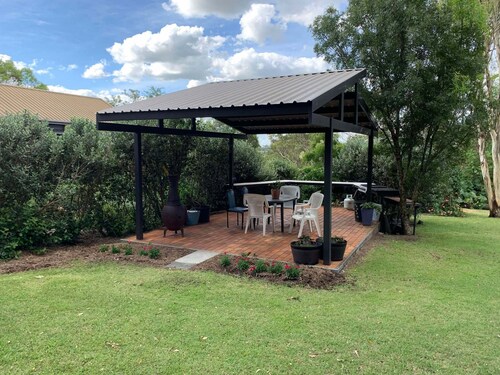 Cranley Garden Retreat with Fireplace & Pool