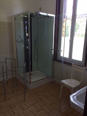 Shower, hair dryer