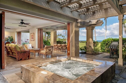 Serene 3BR Golf Villa (3101) at Hualalai – Ocean/Golf Course Views & Hot Tub