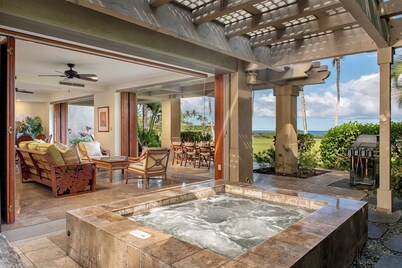 Serene 3BR Golf Villa (3101) at Hualalai – Ocean/Golf Course Views & Hot Tub