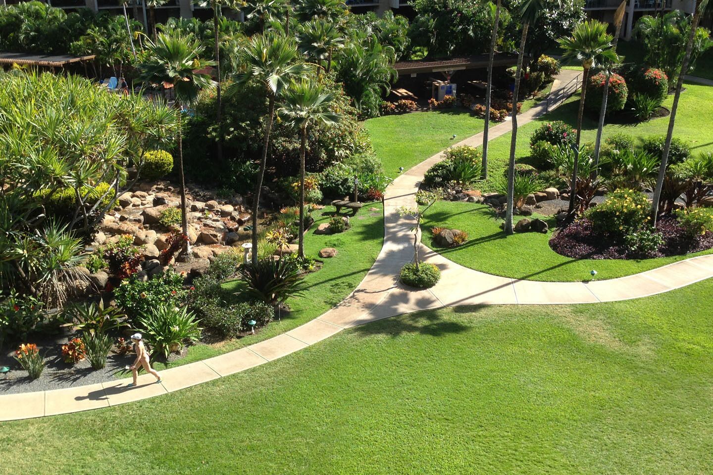 Central courtyard from the lanai