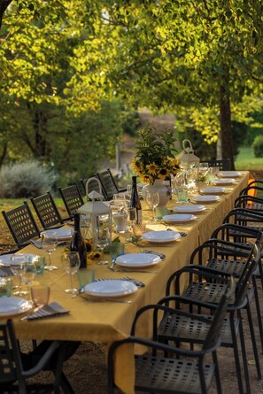 Aussenbereich für Bankette