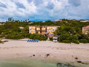 On the beach, sun-loungers, beach towels - Stunning Beach Front Villa with Full Staff (Turks and Caicos Providenciales)
