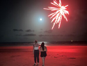 Perto da praia, toalhas de praia