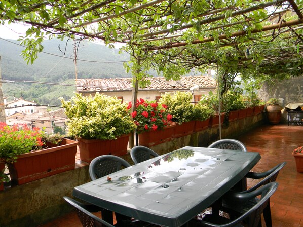 Outdoor dining - all apartment near Pisa (Calci)