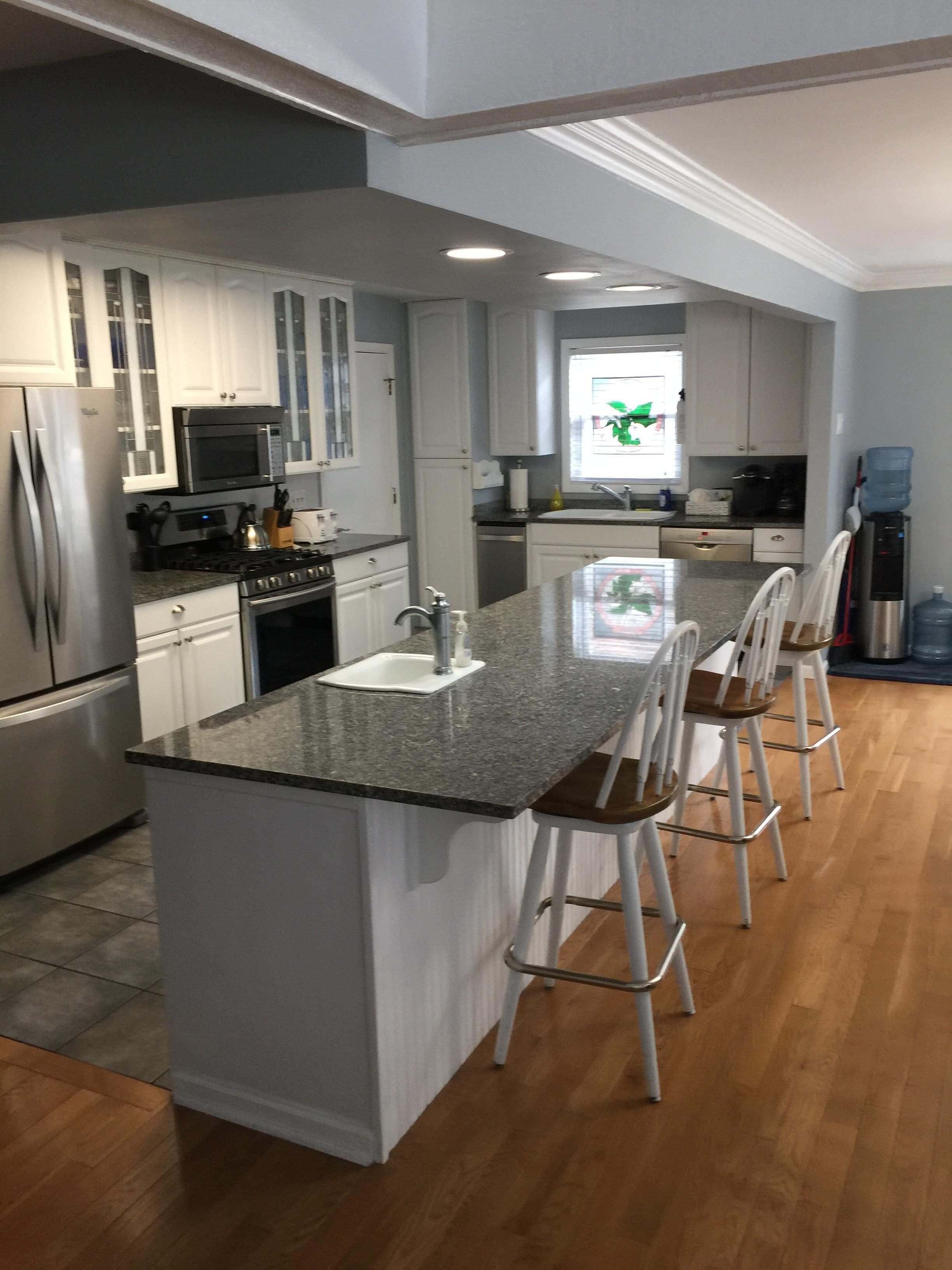 two-storey lakefront home in powers lake