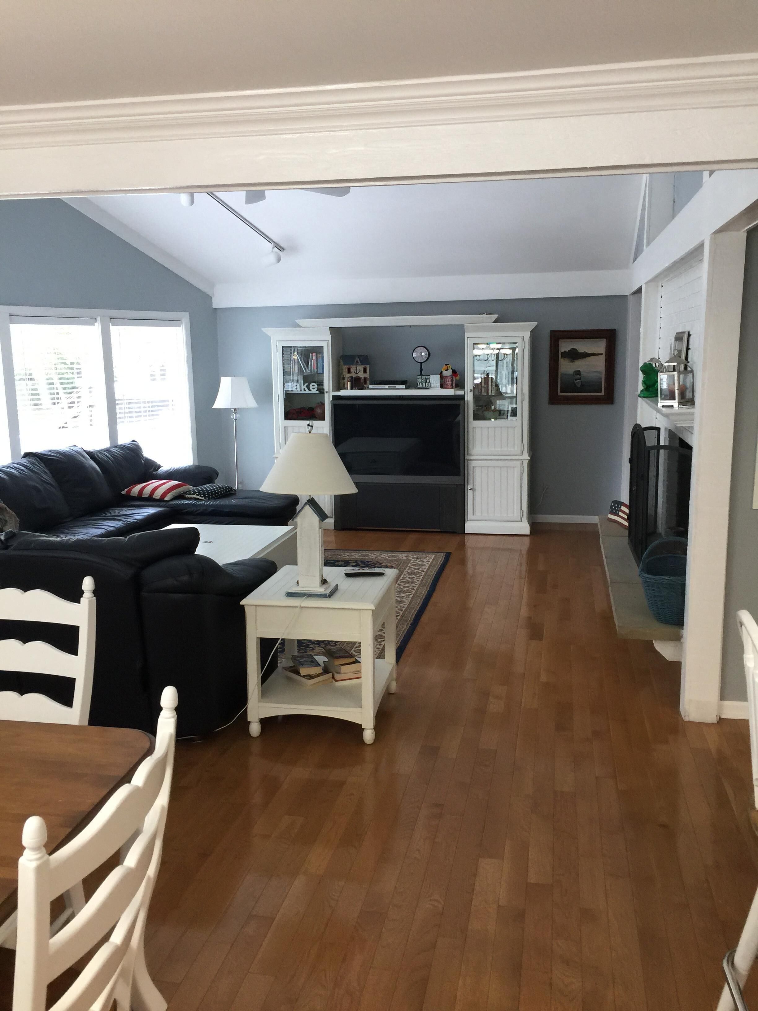 two-storey lakefront home in powers lake