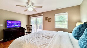 2 bedrooms, iron/ironing board, travel cot, WiFi