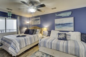 2 bedrooms, iron/ironing board, WiFi, bed sheets