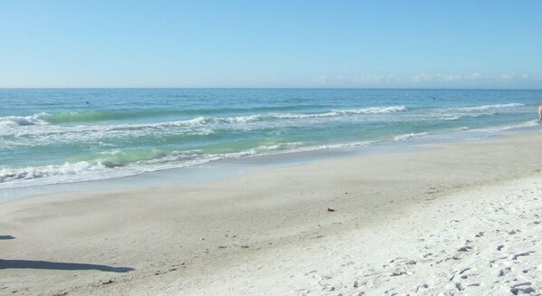 Plage, chaises longues, serviettes de plage