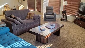 Smart TV, video games, DVD player, books