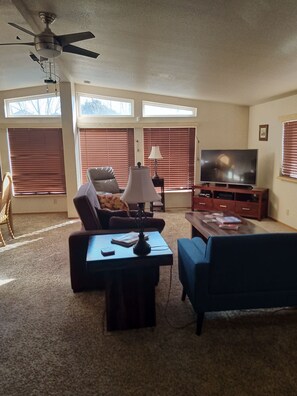 Älytelevisio, videopelejä, DVD-soitin, kirjoja