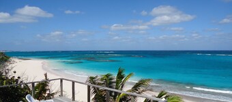 Oceanfront Glass House on Private Deserted Pink Sand Beach