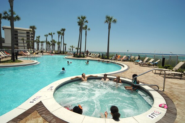 Outdoor pool, a heated pool