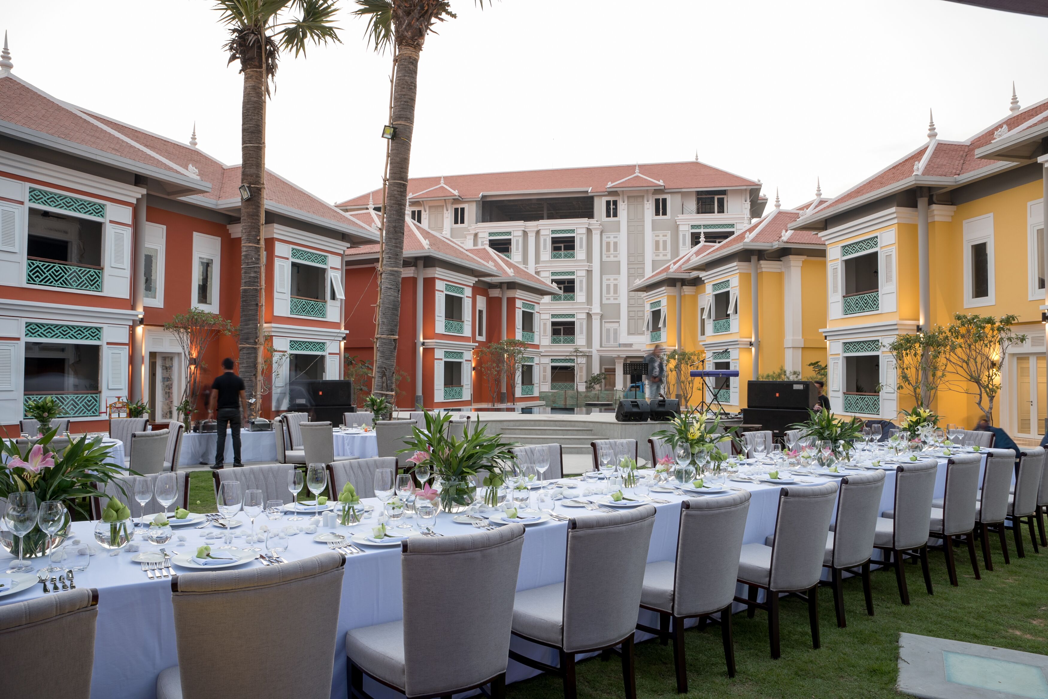 outdoor banquet area