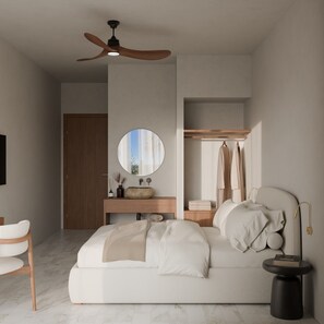 Habitación doble Deluxe | Caja de seguridad en la habitación y espacio para trabajar con laptop 