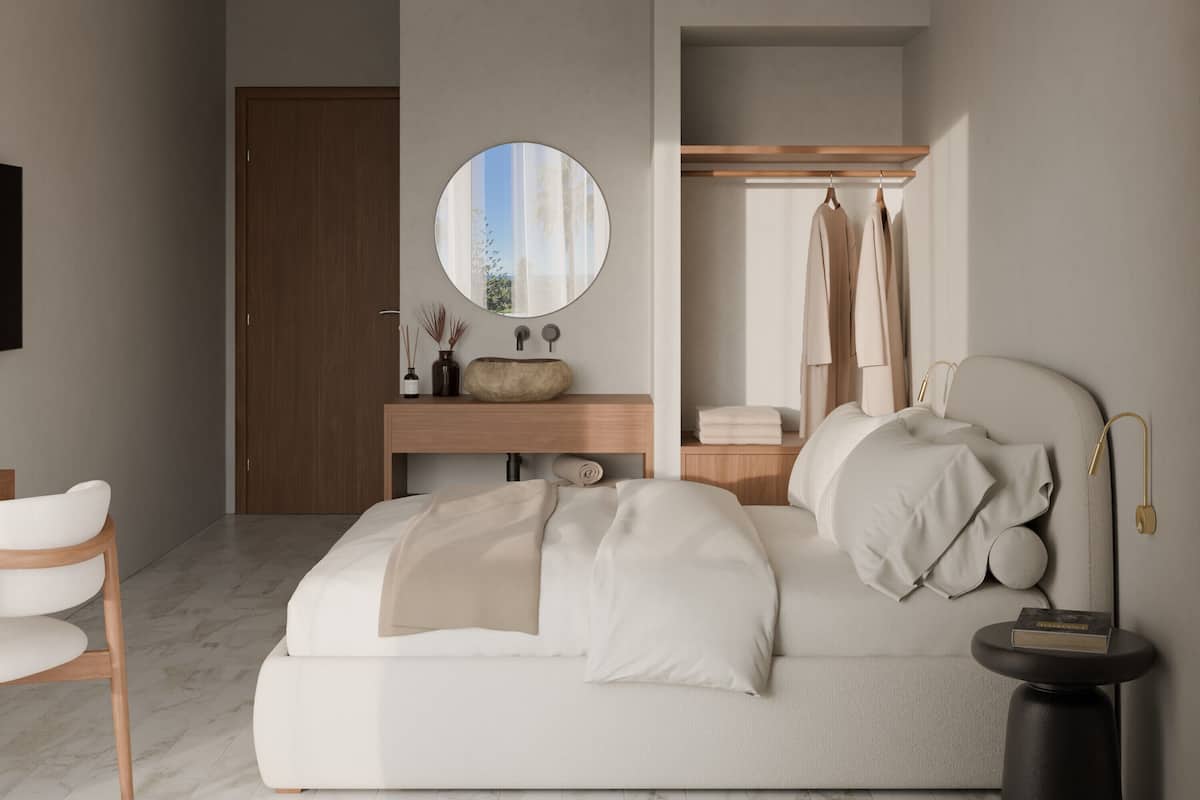 Quarto casal luxo | Frigobar, cofres nos quartos, escrivaninha