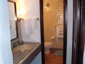 Combined shower/bathtub, hair dryer, towels, shampoo - Beautiful Villa in the Wyndham Rio Mar Resort (Rio Grande)
