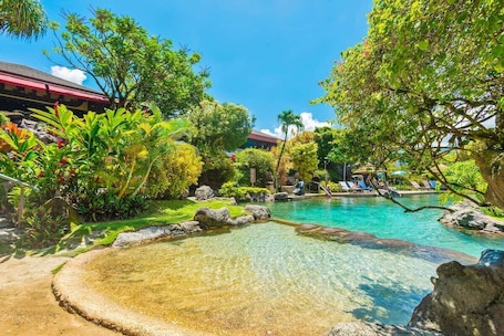 Outdoor pool, a heated pool. Stunning Ocean and Mountain View | Kauai North Shore