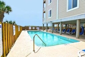 Outdoor pool - Windy Village Oceanfront on Beach…Prime 2026 Summer Weeks Available (North Myrtle Beach)