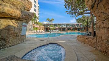 Outdoor pool, a heated pool