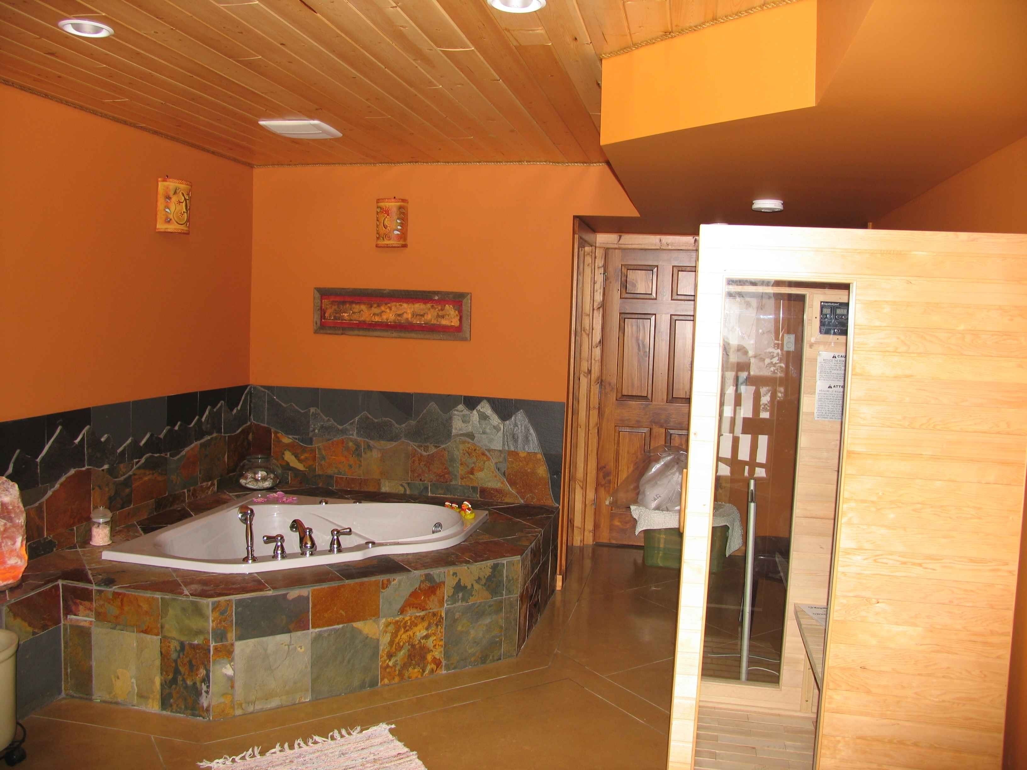 Log cabin in the woods