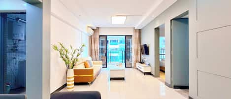 Boutique Apartment, 2 Bedrooms | Premium bedding, blackout curtains, soundproofing, iron/ironing board